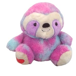 ANIMAL ADVENTURE PINK SLOTH PLUSH 10 " Tall Stuffed Animal pink purple tie dye